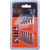 Black & Decker 8 Pieces 1.5-6Mm Steel Hexkey Set, OrangeBlack