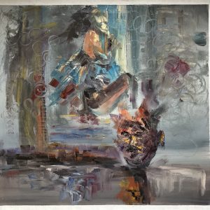 Wandering spirit, 87 x 87 cm (2023) oil on canvas