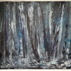 Winter in the forest, 87 x 87 cm (2023) oil on canvas