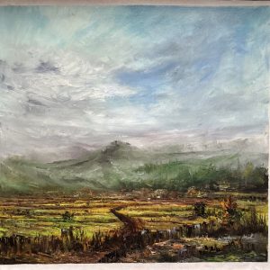 field, 87 x 87 cm (2023), oil on canvas