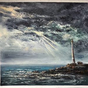 The old lighthouse, 87 x 87 cm (2023) oil on canvas