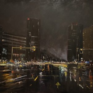 Night in Berlin III, 110 x 140 cm (2024) oil on canvas