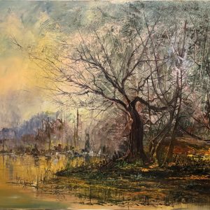 shore of Lake Wannsee, 110 x 140 cm (2024) oil on canvas