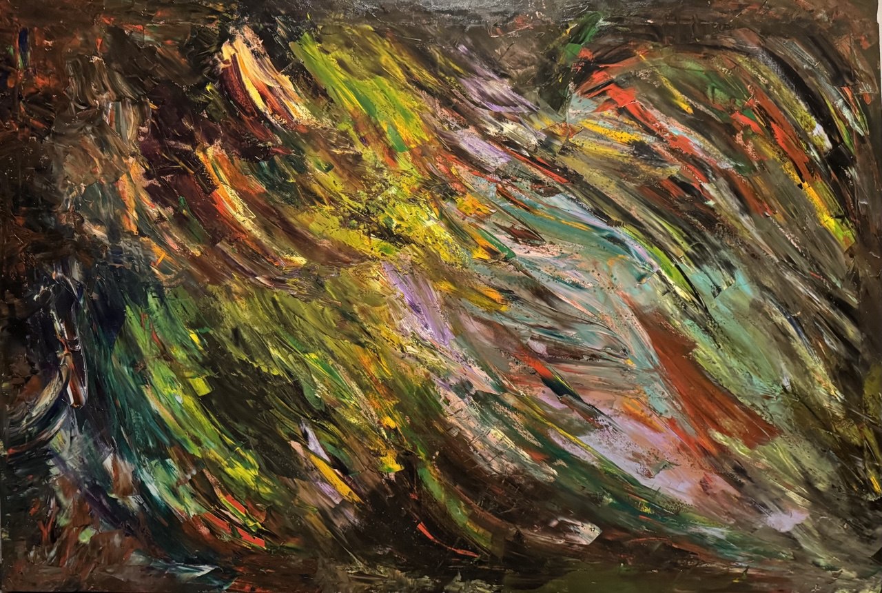 The secret of colours, 100 x 150 cm (2025) oil on canvas