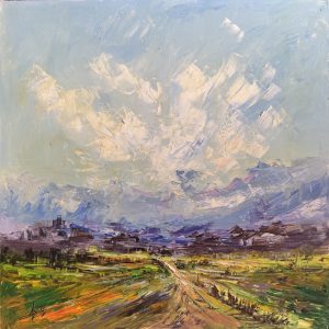 The path, 80 x 80 cm (2025), oil on canvas